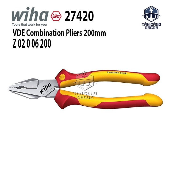 Kìm Cách Điện VDE 200 mm Wiha 27420