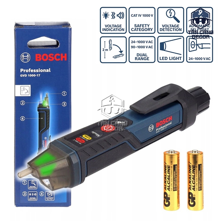 Bút Thử Điện Không Chạm Điện Tử 24V–1000V Bosch GVD 1000-17 - Ảnh 3