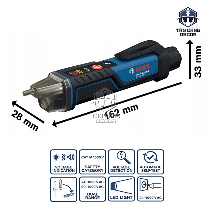 Bút Thử Điện Không Chạm Điện Tử 24V–1000V Bosch GVD 1000-17 - Ảnh 4