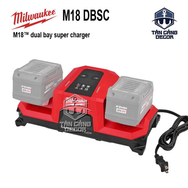 Trạm Sạc Siêu Nhanh 2 Cổng Milwaukee M18 DBSC