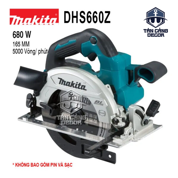 Máy Cưa Đĩa 165mm Dùng Pin 18V Makita DHS660Z (Thân Máy)