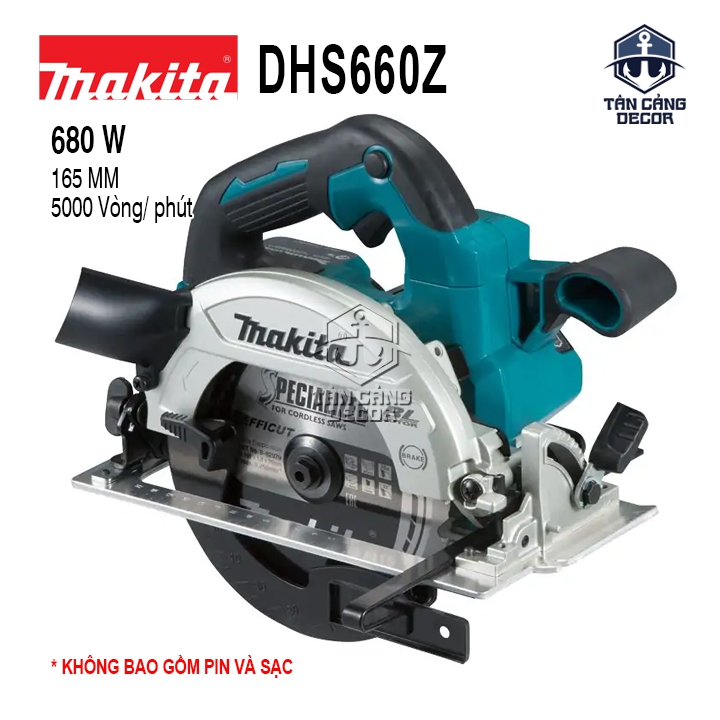 Máy Cưa Đĩa 165mm Dùng Pin 18V Makita DHS660Z (Thân Máy)