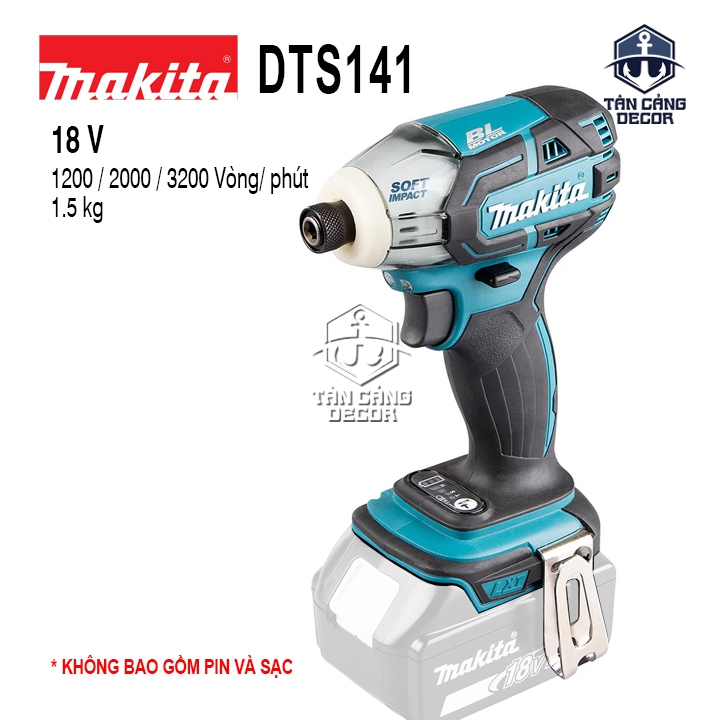 Máy Vặn Vít Búa Dầu Dùng Pin Makita 18V DTS141 (Thân Máy)