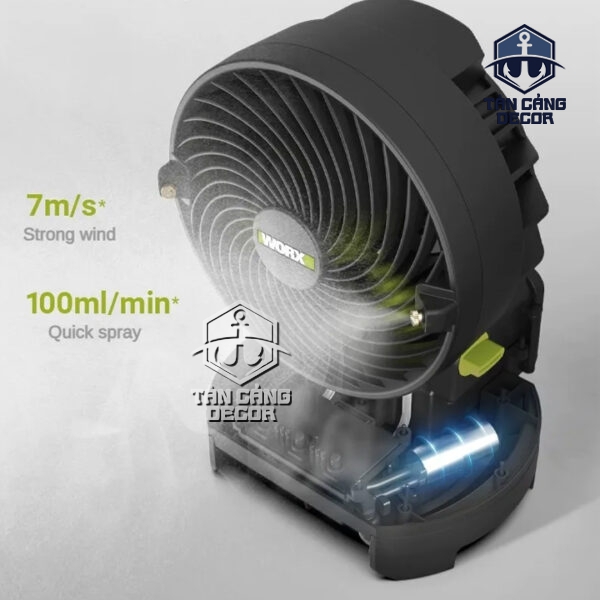 Quạt Hơi Nước Dùng Pin 20V Worx WU053.9 (Thân Máy) - Ảnh 3