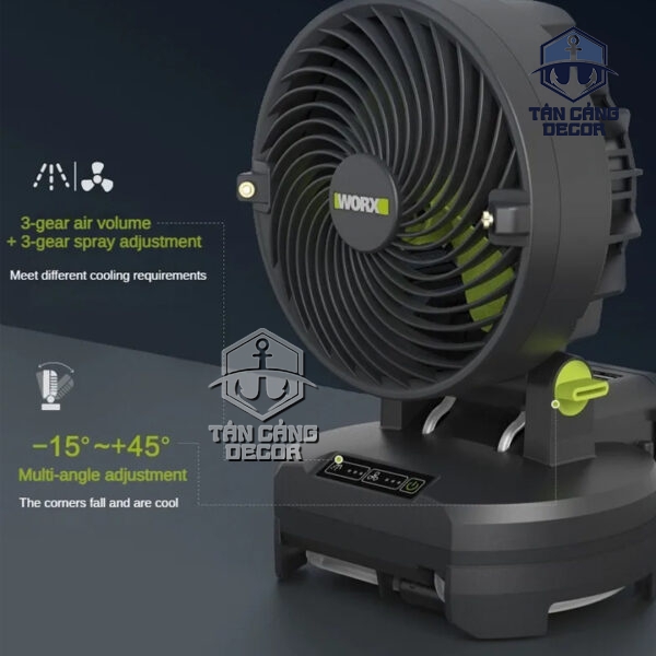 Quạt Hơi Nước Dùng Pin 20V Worx WU053.9 (Thân Máy) - Ảnh 7